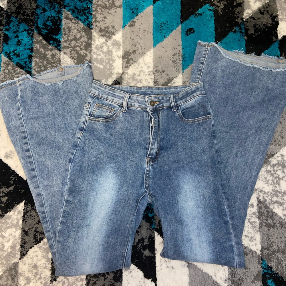 SHEIN Light Blue Flare Jeans